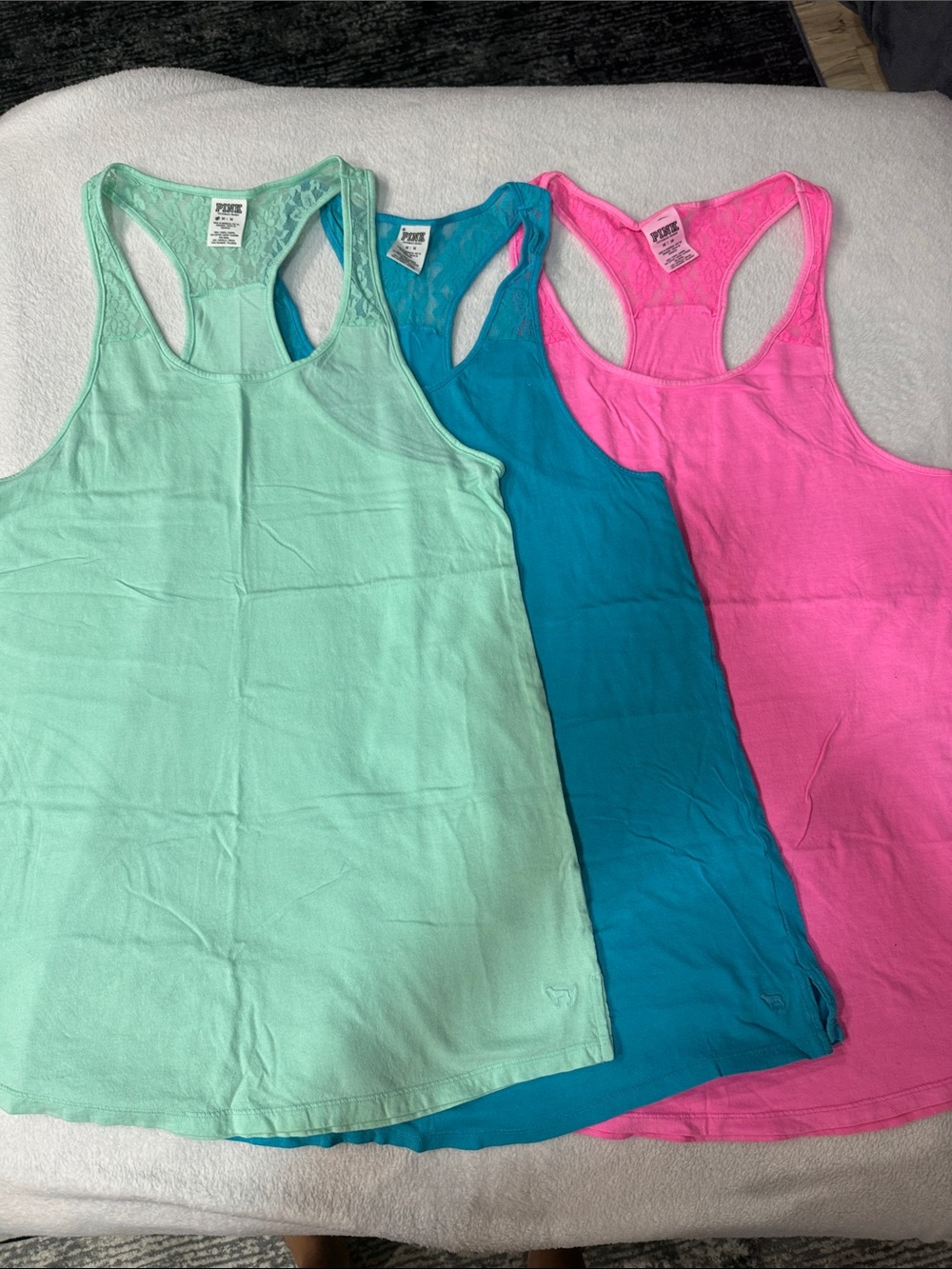 PINK Victoria's Secret Racerback Tank Coverups - Mint, Teal, Hot Pink